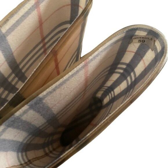 Burberry Nova Check Plaid Rubber Rain Boots y2k - Picture 7 of 9